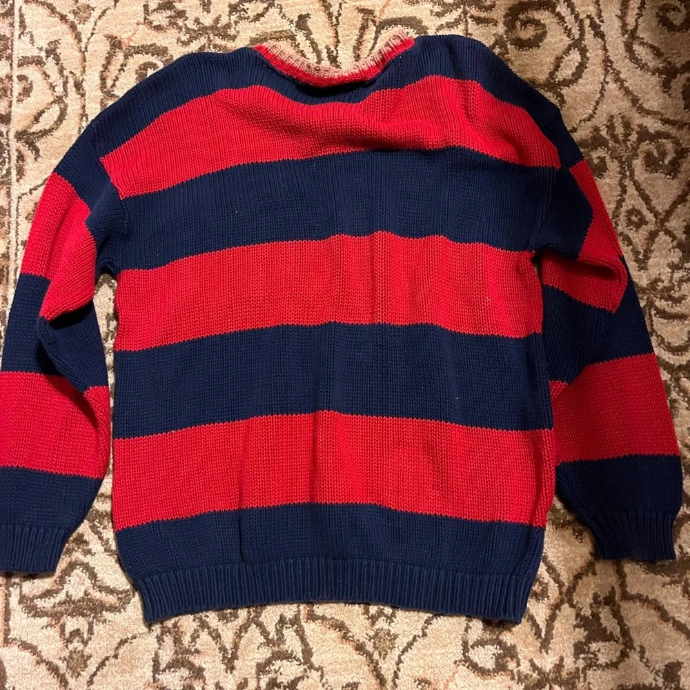 Laura Scott vintage striped rugby style knit sweater made in the USA - Picture 3 of 5